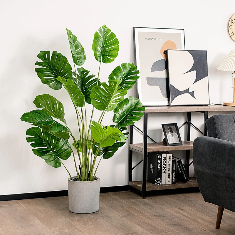 

5 Ft Artificial Tree Faux Monstera Deliciosa Plant for Home Indoor and Outdoor Living Room Garden Decoration Artificial Plants
