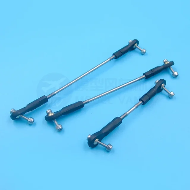 M2.5 Plastic Ball Head Buckle+L25-300mm Metal Link Rod+Screw Nut,Adjustable Range 10mm,Ball Joint Tie Rod Assembly 1