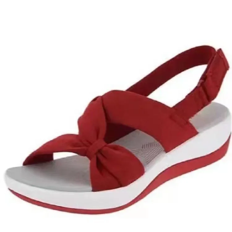 Women Sandals 2024 Summer Closed Toe Roman Sandals Women Bow Platform Wedges Sandals Women  Sandals Plus Size 43