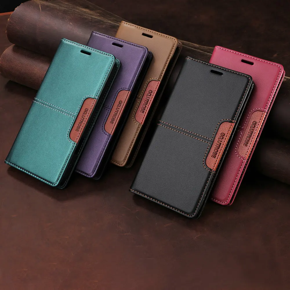 Luxury Leather RFID Card Flip Cover Case