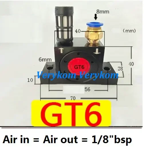 Quality vibrator pneumatic gt 48 for Industrial Applications - Reliable  Performance and Durability GT-8/10/13/16/25 pneumatic vibrator K-08 cylinder powerful oscilla