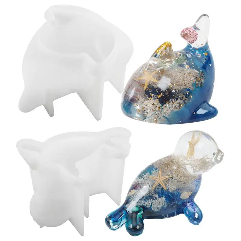

Cute 3D Dolphin Silicone Candle Mold DIY Handmade Craft Epoxy Resin Candle Making Soap Mold Cake Mold Gifts For Home Decoration
