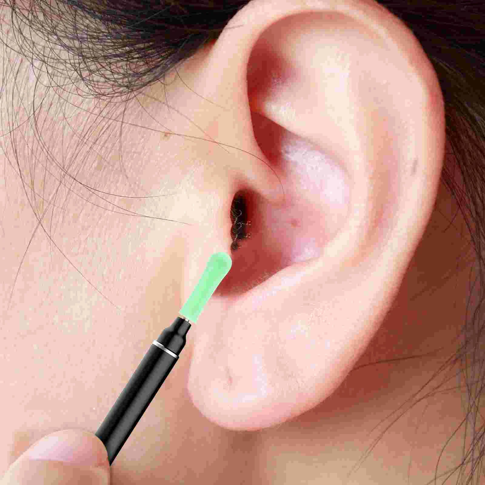10 Pcs Replaceable Ear Sleeves Accessories Wax Removal Spoon Sleeves Replaceable Silica Gel Cleaning Remover 3