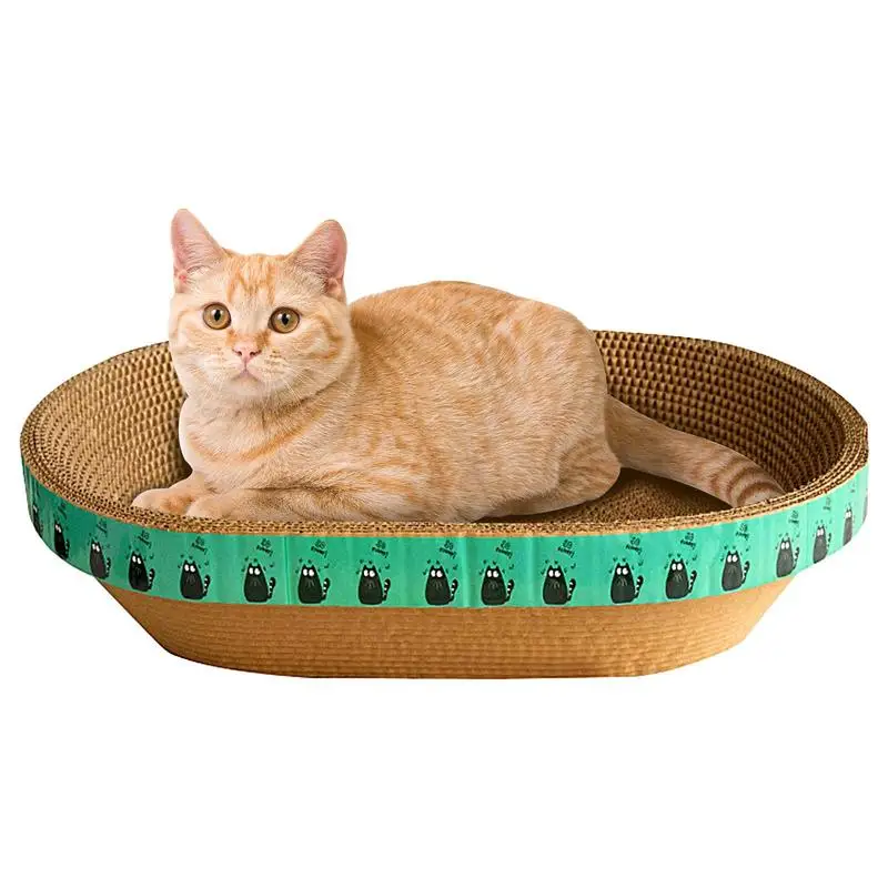 

Cardboard Cat Scratchers Round Cat Toys Cat Scratching Board Claw Grinder Corrugated Paper Cat Supplies for Living Room Bedroom