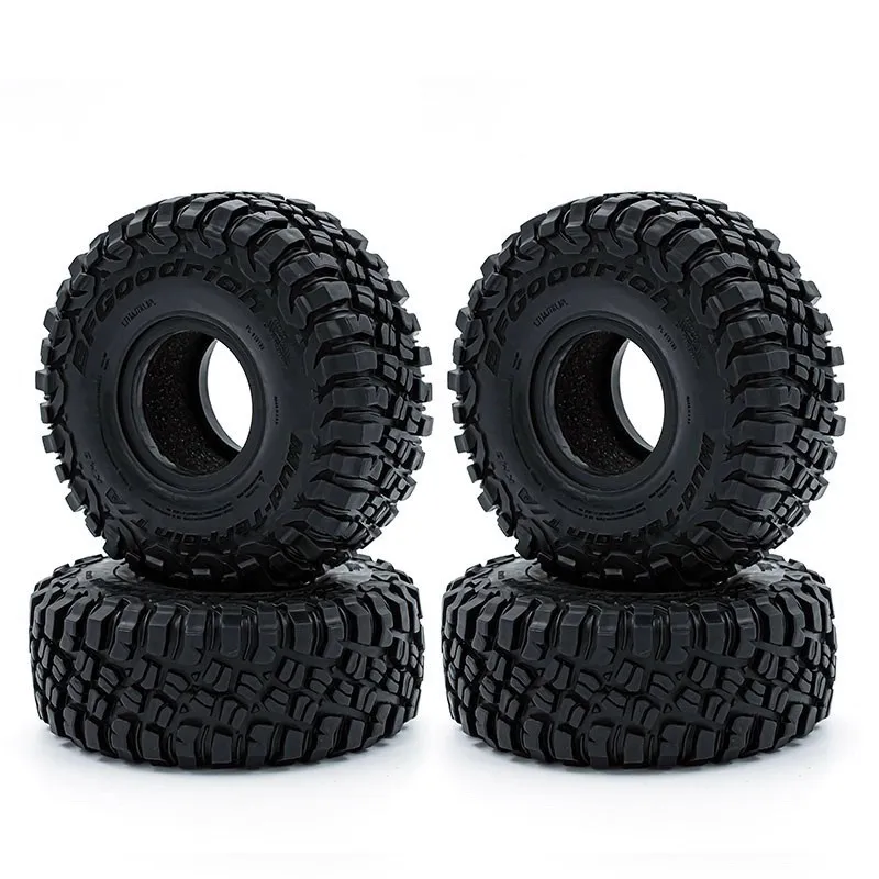 Pneus tout-terrain 1.9 pouces pour RC Crawler 1/10, empilés avec le motif de la bande de roulement visible
