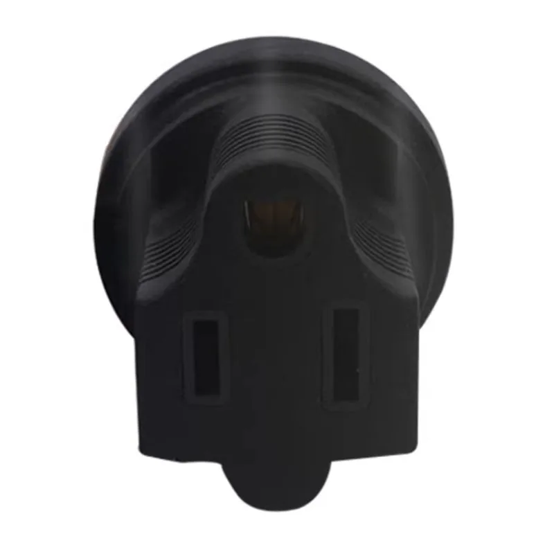 Universal Black Power Adapter Plug Converter, 3-Pin Male to 2-Pin Female
