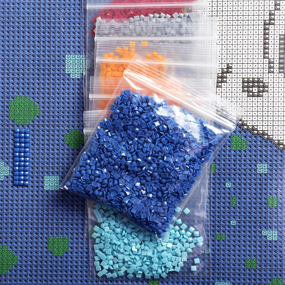 Diamond Painting Accessories AZQSD Diamond Painting Accessories Square & Round Drill Crystal DMC Picture Of Rhinestones