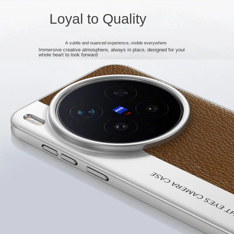 Luxury Classic Leather Case with Raised Metal Bezel Protection