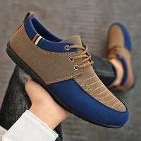 Men's Shoes 2025 Spring Men's Breathable Canvas Work Shoes Anti Odor Versatile Strap Wear Resistant Board Shoes 2