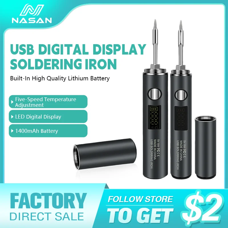 NASAN fer à souder électrique réglable température constante chaleur rapide fers à souder portables Kits de Station équipement de soudage