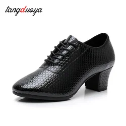 genuine leather Latin Dance Shoes Heels 5cm Ballroom Dancing Shoes Women Tango Salsa Rumba Modern Jazz Dancing Shoes rubber Sole