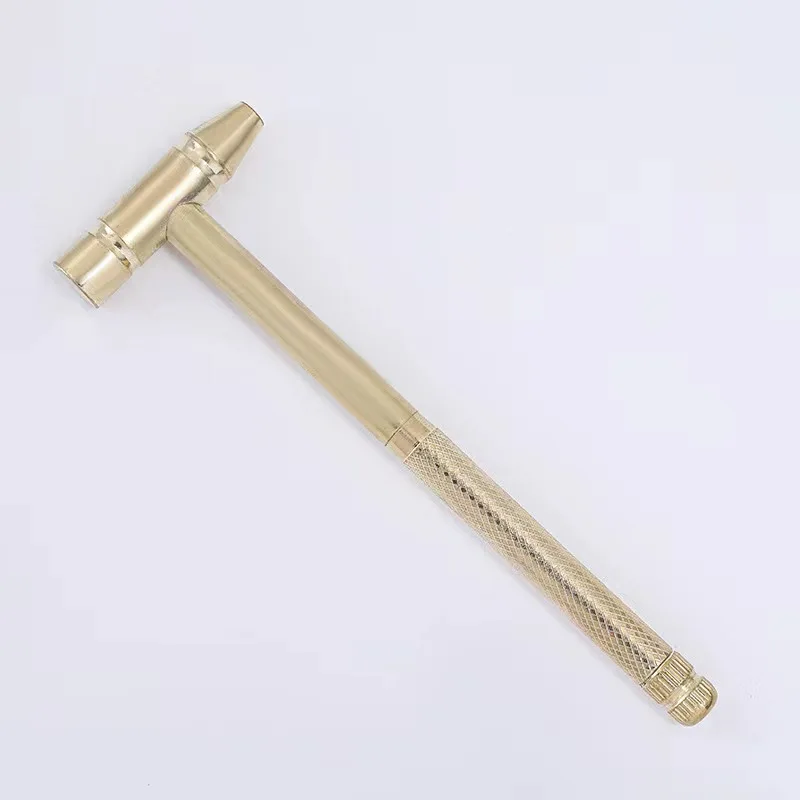 6-in-1 미니 라운드 구리 해머 스크루 드라이버, 보석 가공 목공 다기능 스크루 드라이버 해머 조합 도구