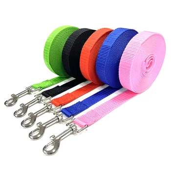 Sc599e41ba9b2408fa04d602861764259l.jpg 1.5M 1.8M 3M 4.5M 15M 30M Nylon Dog Training Leashes Walking Pet Leash Long Lanyard Traction Rope for Small Large Dogs Lead Item