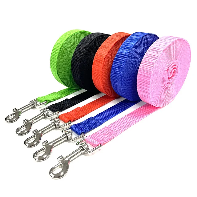 Sc599e41ba9b2408fa04d602861764259l.jpg 1.5M 1.8M 3M 4.5M 15M 30M Nylon Dog Training Leashes Walking Pet Leash Long Lanyard Traction Rope for Small Large Dogs Lead Item