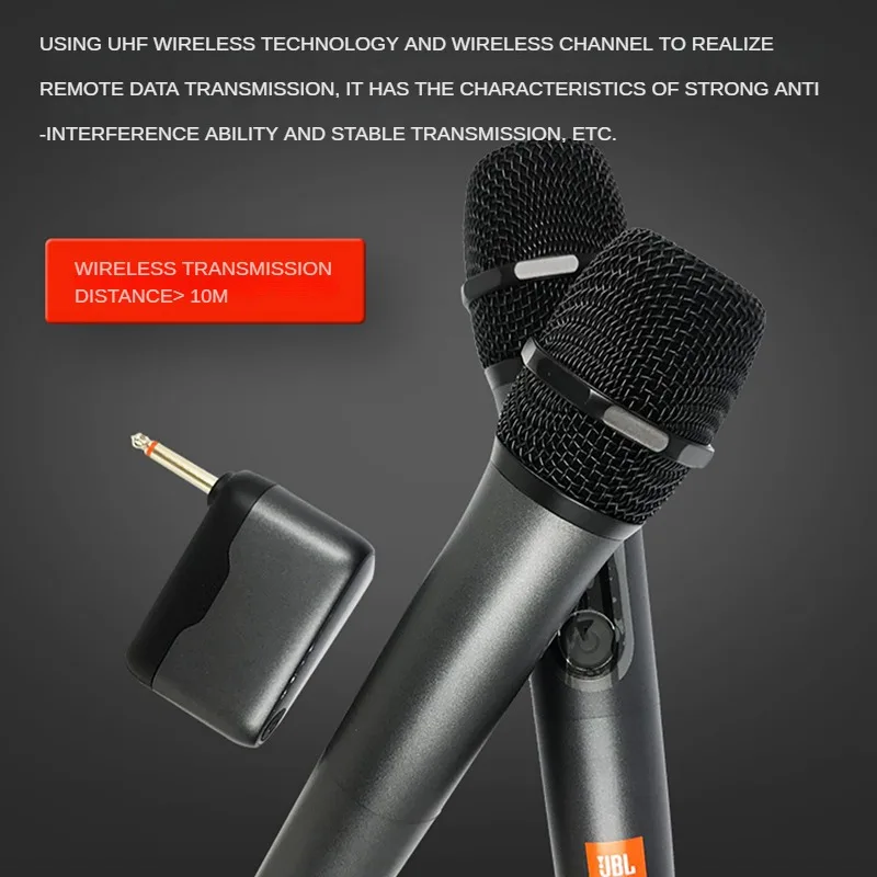 JBL Wireless Microphone Handheld UHF Dual Channel Mike 6.3 Interface 1 T 2  Family Karaoke KTV Show Singing Speech Microphone - AliExpress