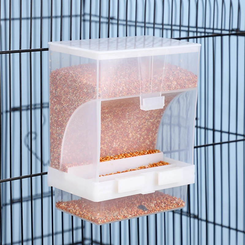 1-5 Pcs Removable Automatic Bird Feeder Pet Bird Container Prevention Splash Food Skin Peony Hanging Feeding Tools