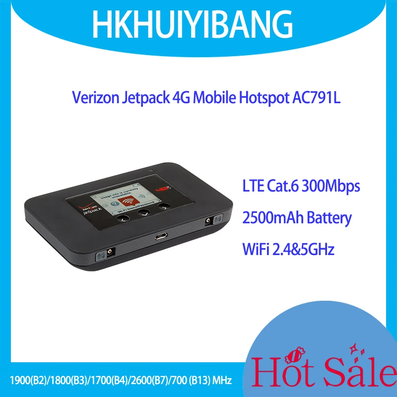 

Unlocked Netgear AirCard AC791L 4G LTE Mobile Hotspot Cat6 300Mbps LCD Display 2500mAh Dual-Band 4G Portable WiFi Router