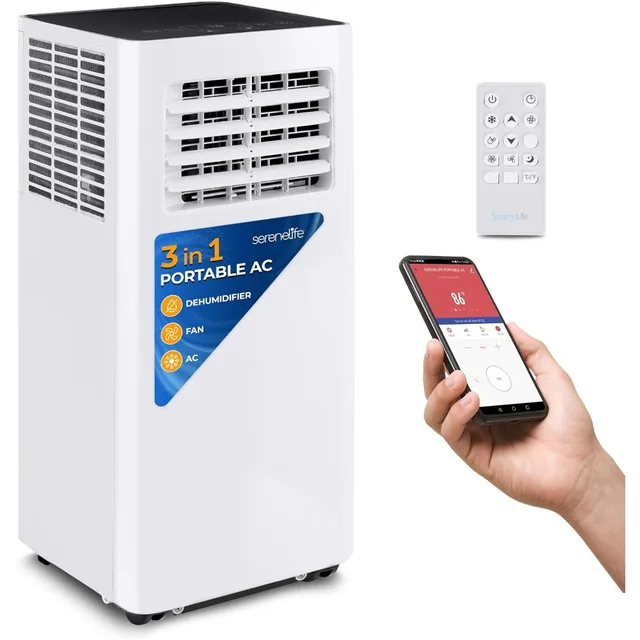 Small Air Conditioner Portable 10,000 BTU with Built-in - Portable AC unit for rooms up to 450 sq ft - WiFi app + Remote Control 2
