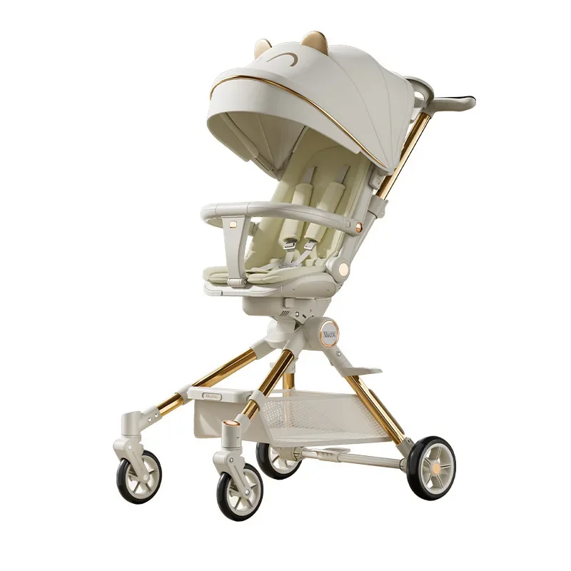 Lightweight High-view Baby Stroller Seat Can Be Rotated Backrest Can Be Adjusted Push Rod Adjusted Portable Baby Stroller baby stroller