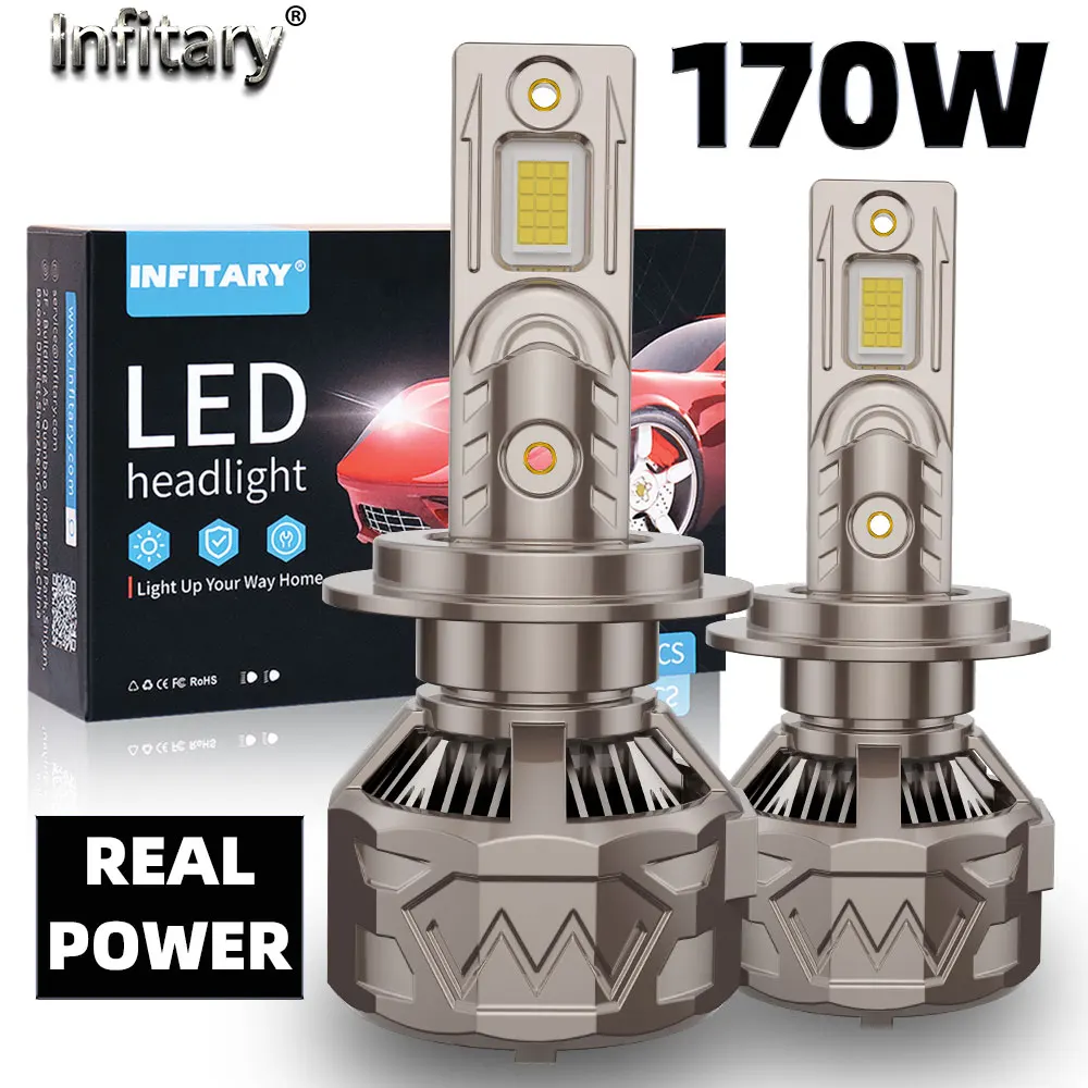 High Power LED Car Headlights H7 H4 H1 H11 HB3 9005 HB4 9006 170W