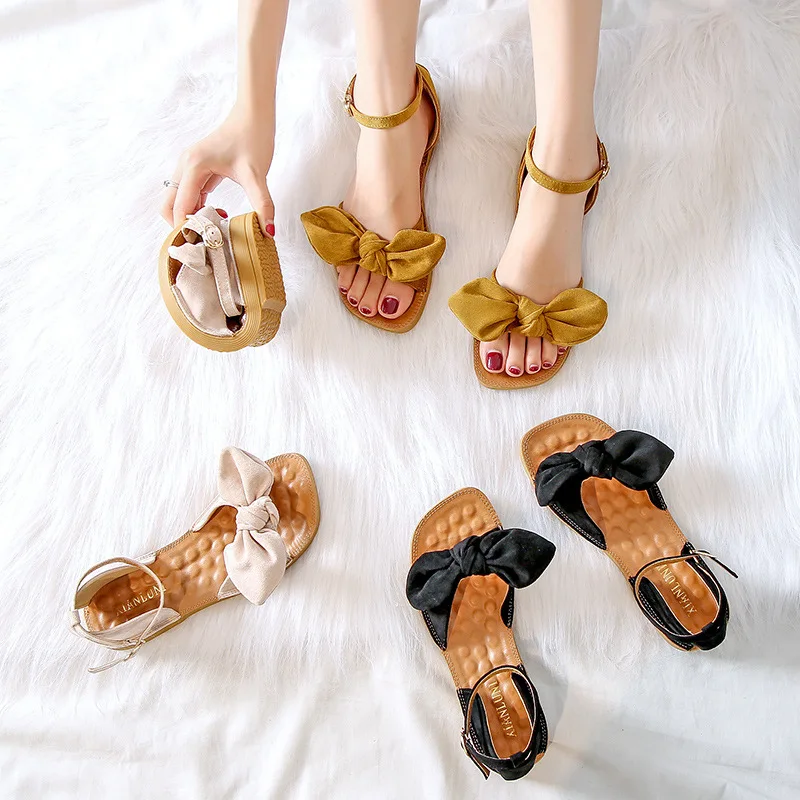 

Women New Sandals Bohemia Style Summer Shoes for Women Flat Sandals Beach Shoes Flowers Flip Flops Zapatillas Mujer Sandals