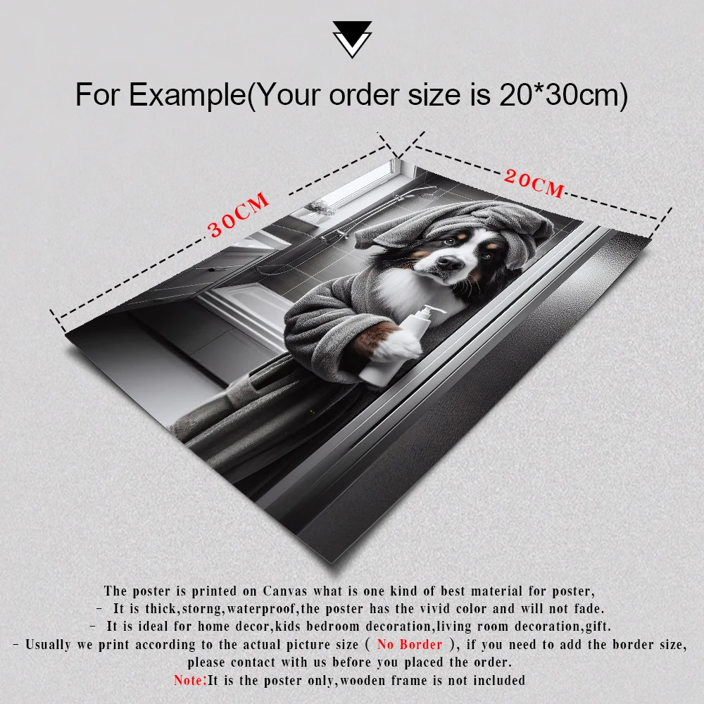 Toilet Posters Prints Art Pictures Bathroom Wall Painting Greater Swiss Mountain Bernese Mountain Dog