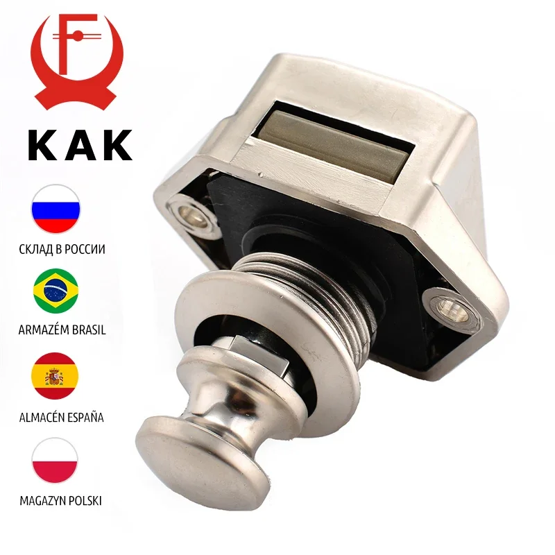 10PCS KAK Camper Auto Push-Lock 20mm RV Caravan Boot Motor Hause Schrank Schublade Latch Taste Schlösser für Möbel Hardware