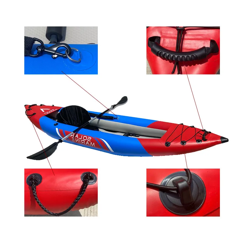 1 Person Inflatable Recreational Touring Kayak Lake River and