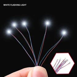 20PCS Multi - Color Flashing SMD 0805 Micro Litz Wired Lamps (White flashing)