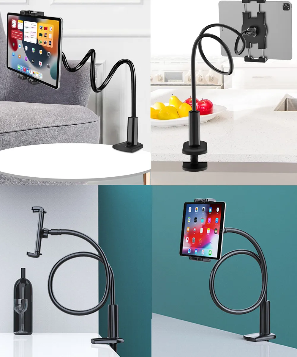 Tablet Holder 82cm Long Arm Bed Mount For iPad Air Pro Mini 4.7 To 12.6 inch