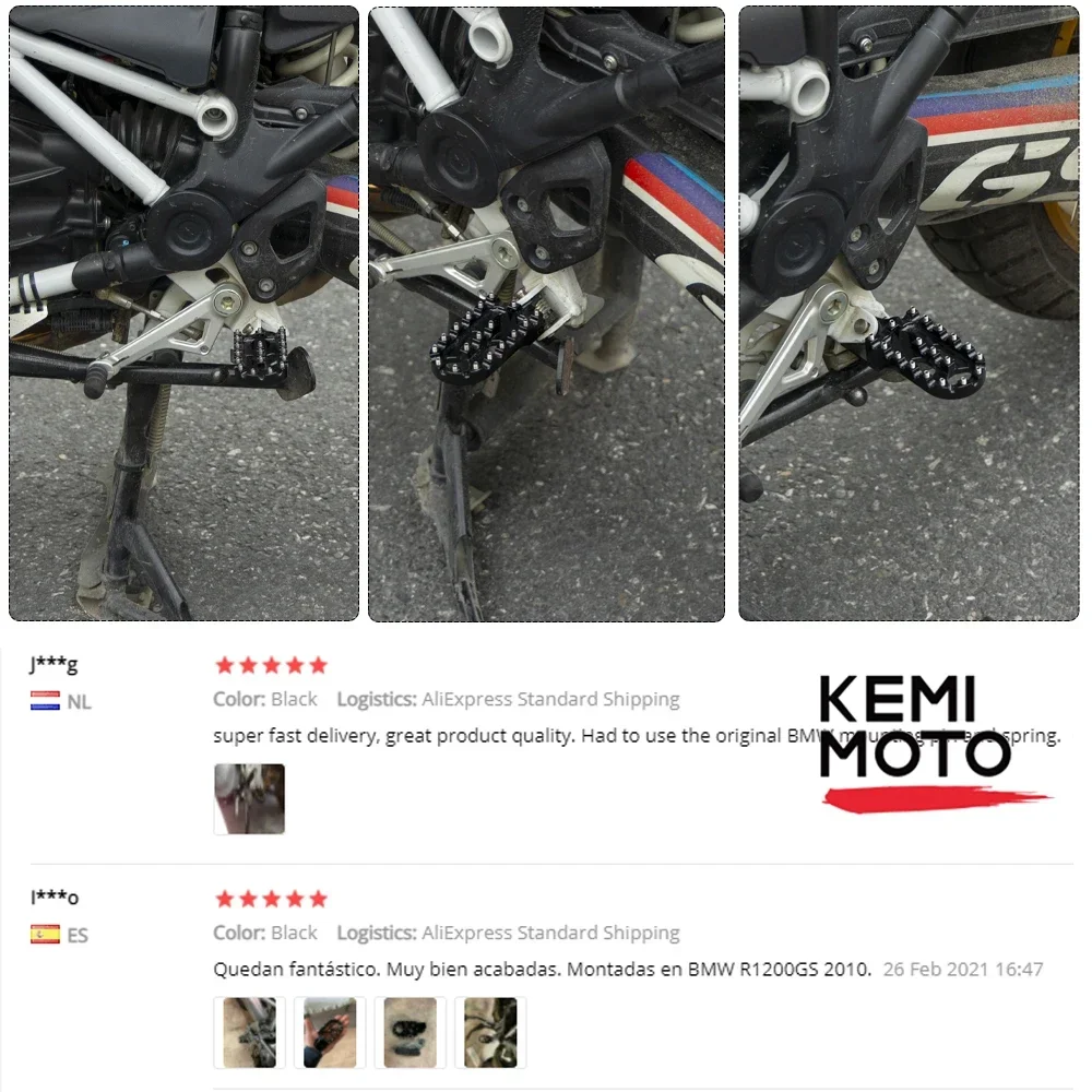 Motorcycle accessories motorcycle footrests motorcycle foot pedals R1200GS CNC Billet Wide Foot Pegs Pedals For BMW R 1300 GS LC ADV Adventure R1250GS 1250GS Footpegs Black
