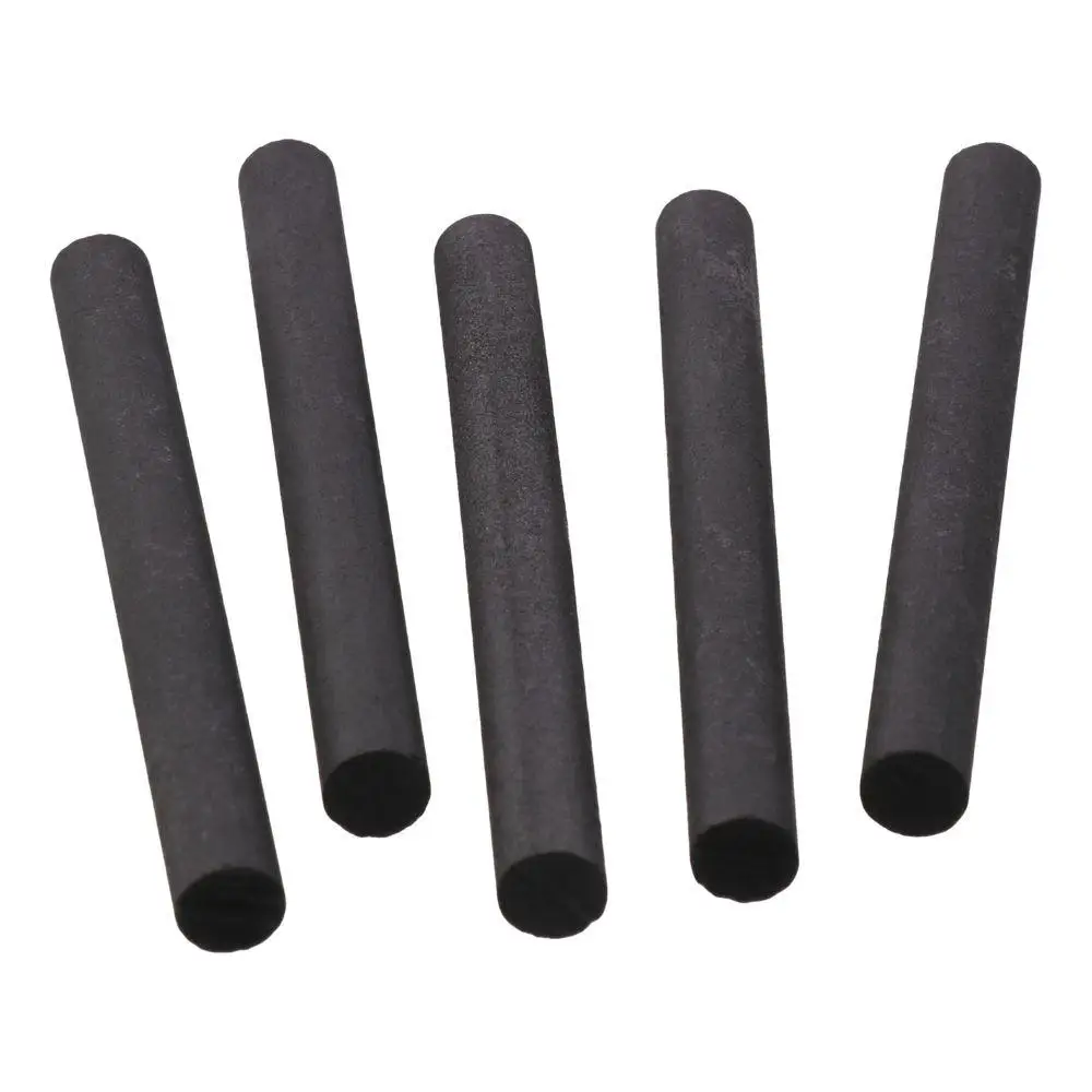 5Pcs Graphite Rods 99.9% Graphite Resistance Electrode Rods Electrode Cylinder Rod Black Color Carbon Rod Length 100mm