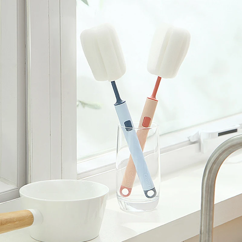 Baby Bottle Brush Soft Sponge Brush Water Bottle Glass Cup Washing Cleaner Tool Scrubber With Handle Kitchen Cleaning Tool bottle brush bottle cleaning brush cleaning brush cleaning brush set