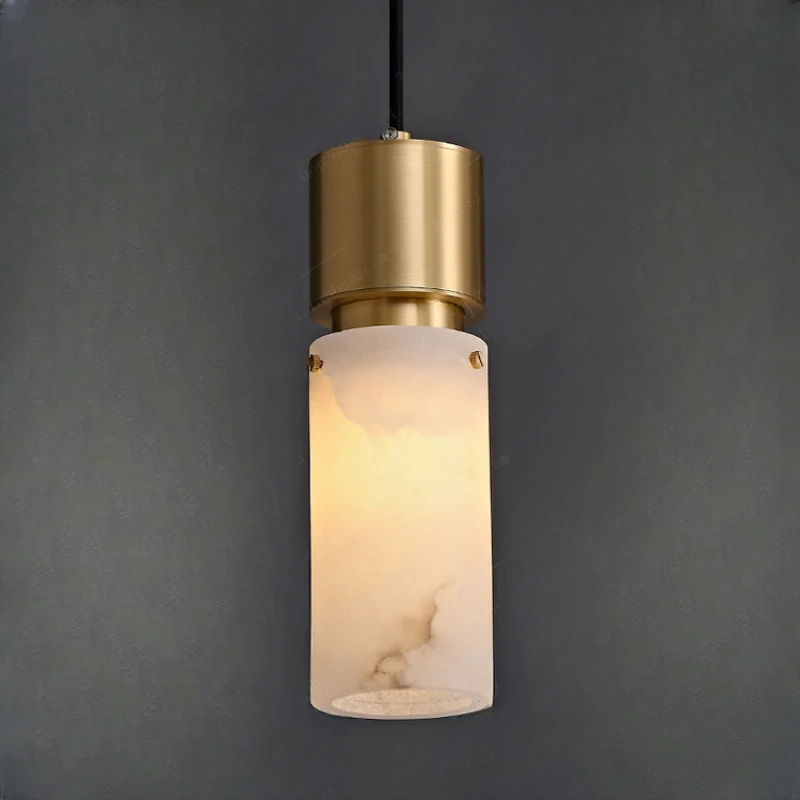 

Modern Marble Chandelier Simple Design Restaurant Bar Corridor Living Room Bedroom Bedside Ceiling Lights LED Brass Pendant Lamp