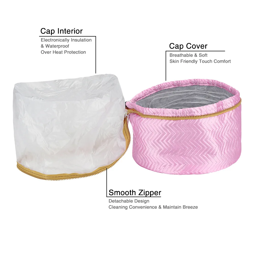 термошапка для волос Thermal Treatment Hair Cap Heating Hair Steamer 220V 110V Care Accessories Bonnets for Women Dryer