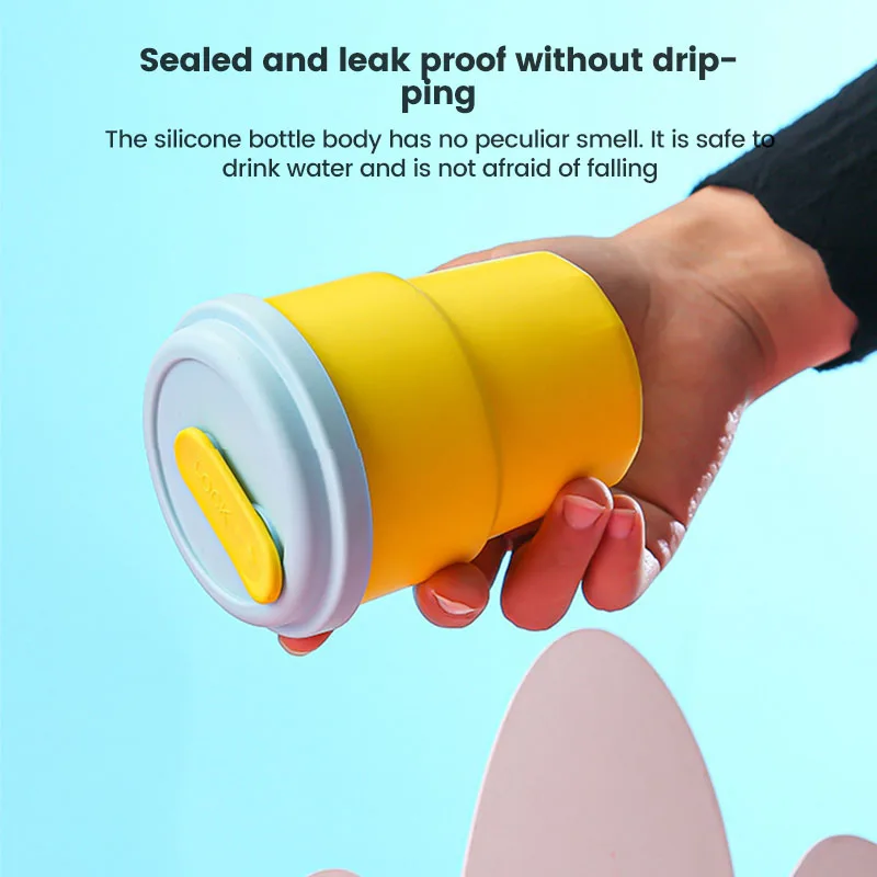 Silicone Straw Cup 380Ml Baby Learning Drinking Cup