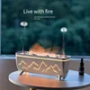 Humidificador Simulated Flame Household Aromatherapy Machine Desktop Ultrasonic Double Spray Office Humidifier 1