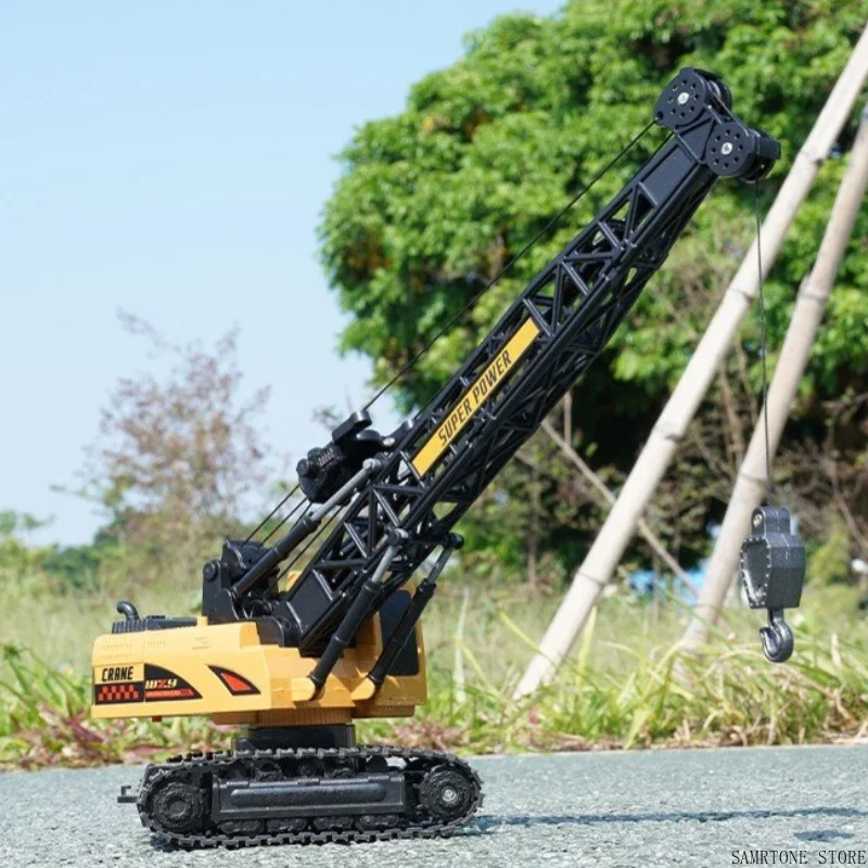 RC Truck Children's Electric Alloy Arm Remote Control Crane Engineering Vehicle Electric Crane Car Toys for Boys Birthday Gifts 4
