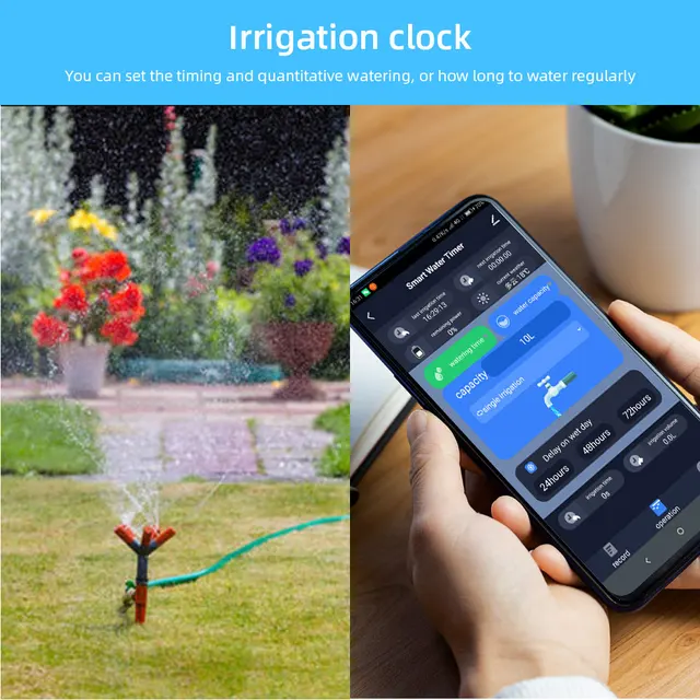Tuya ZigBee minuterie d'arrosage sans fil intelligente système d'irrigation vanne d'arrosage de jardin tuyau Programmable robinet minuterie d'arrosage Alexa 4