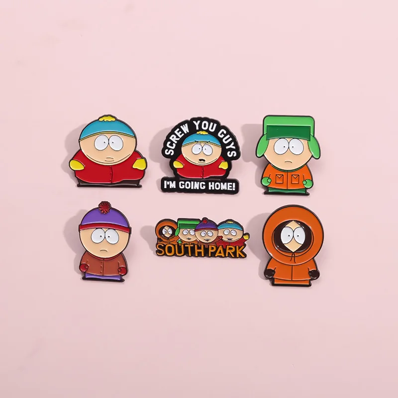 Enamel Pins South Park Badge Backpack Clothes Lapel Brooch Jewelry Accessories