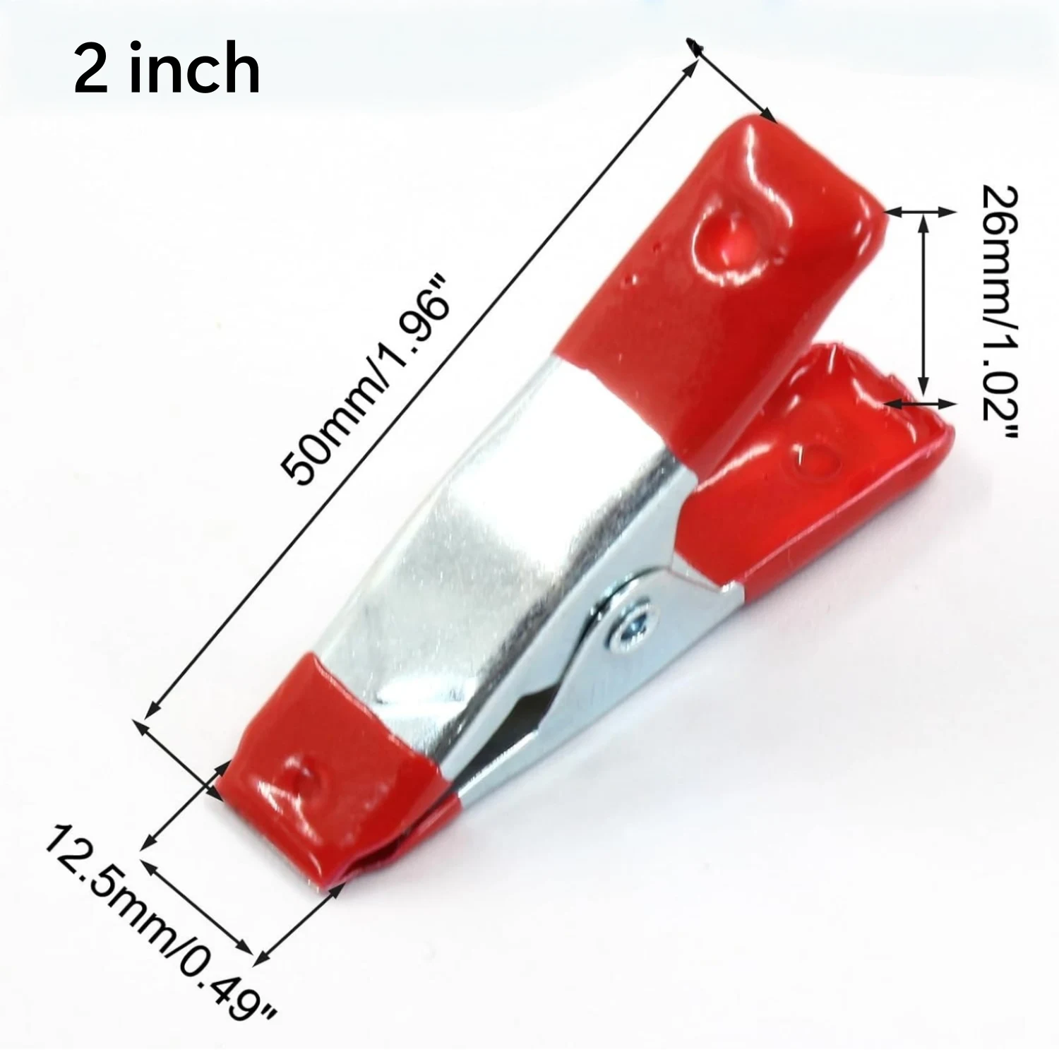 6er-Pack Hochleistungs-Federklemmen Metall-Federklammern-Set mit Breitem Öffnungsmaß und Gummibeschichteten Griffen für Starken Halt bei DIY und Fotografie – Detail 3