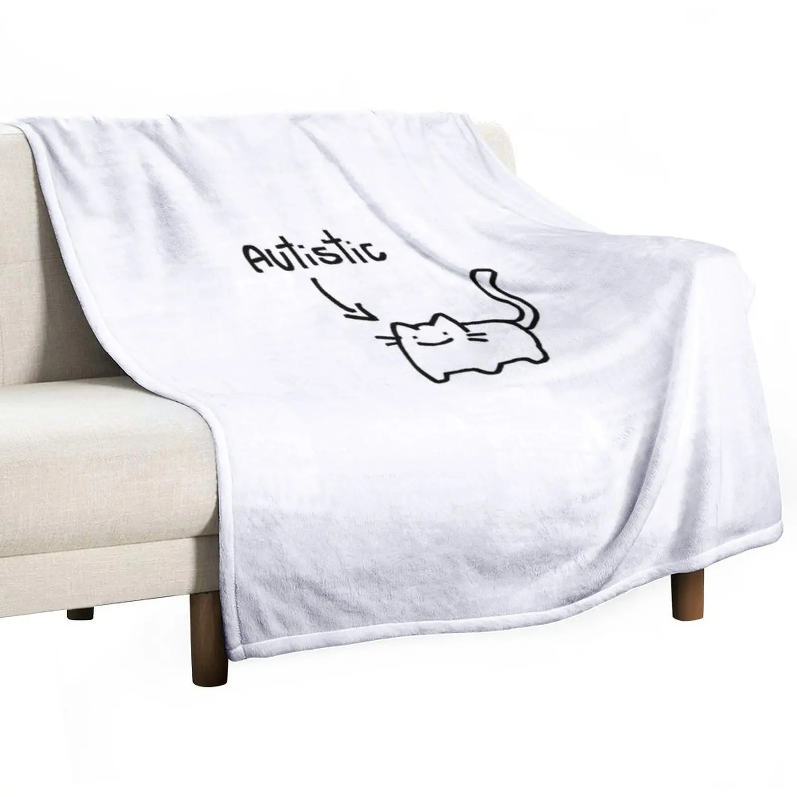 

autistic cat Throw Blanket blankets and throws Decorative Throw Blanket Giant Sofa Blanket cosplay anime