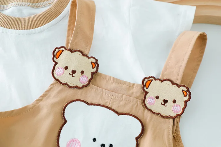 LJW 2022 Cartoon infant Suits Baby Clothing Set for Boys Girls Cute Summer Casual Clothes Set Striped Top+Shorts Kids Clothes Baby Clothing Set near me
