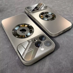 Premium Shockproof Magnetic Wireless Charging Case with Luxury Glass Camera Cover - iPhone 15 Plus (GRAY)