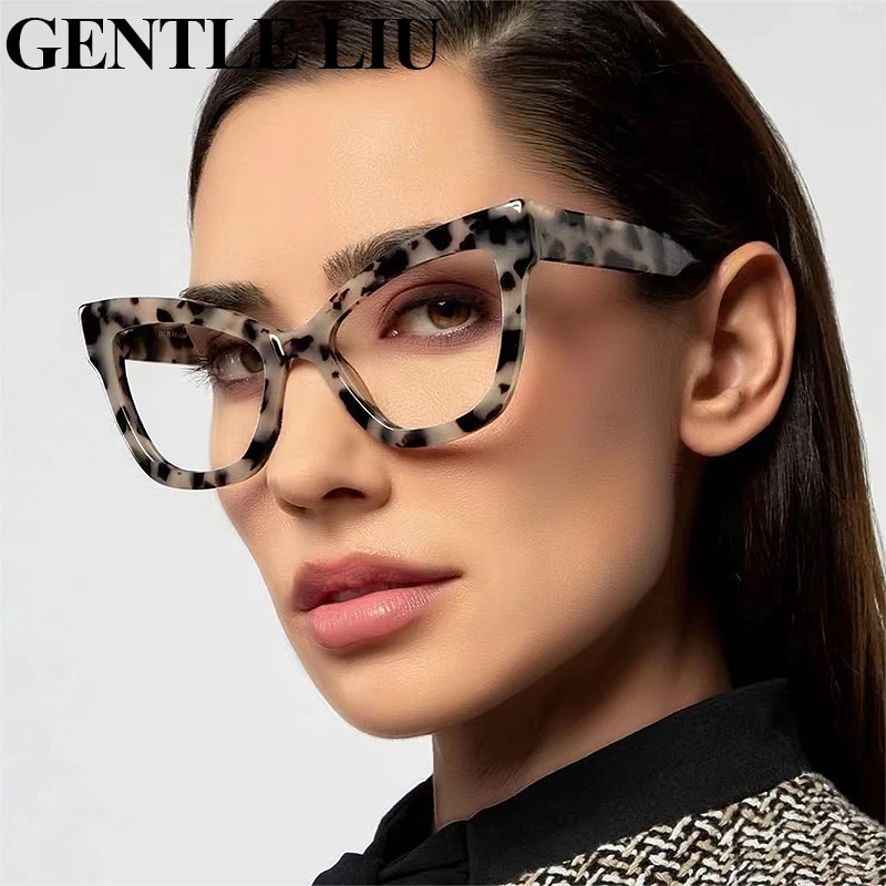 

TR90 Anti Blue Light Glasses Fashion Cat Eye Eyeglasses Frames Women Blocking Blu-Ray Computer Eyewear Optical Spectacles Frame