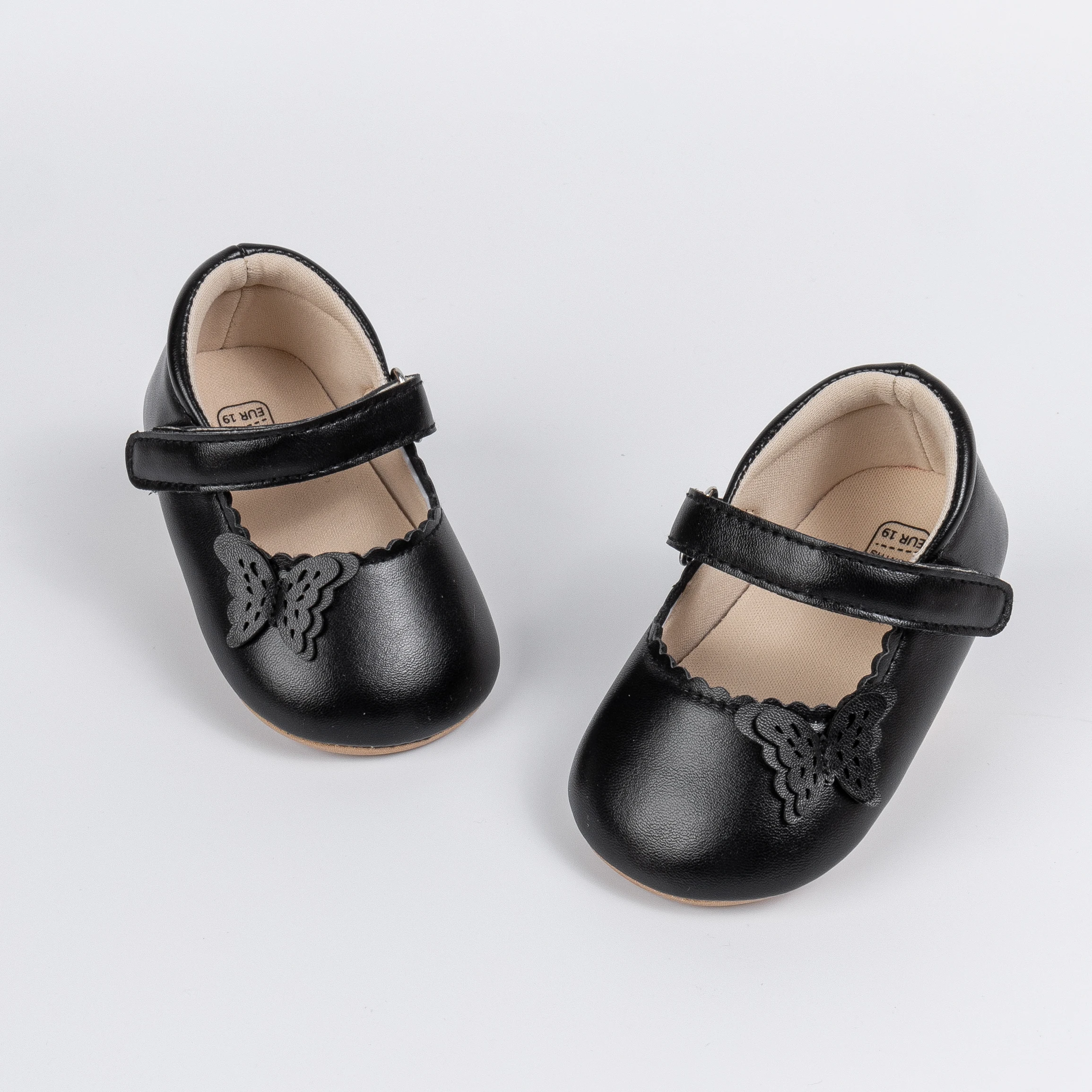 KIDSUN Butterfly Baby Girl Dress Shoes Newborn Anti-Slip Soft PU Leather Shoes Party School Wedding Princess Baby Girl Shoes 3