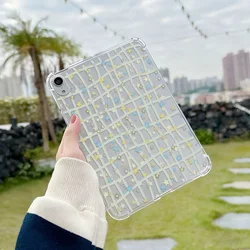 Minimalist Black Cats Crystal Clear Tablet Case - Cool Style Cover for Galaxy Tab S8 Plus (EP97)