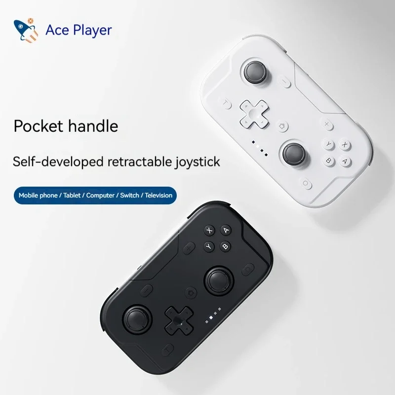 ACEGAMER Game Controller Wireless Bluetooth Gaming Controller Vibration Motor Gyroscope Portable Mini Grip for Switch Computer - 3