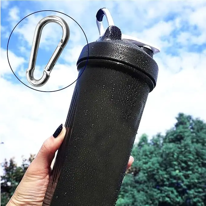 Durable lightweight carabiner clip for gear and keys.