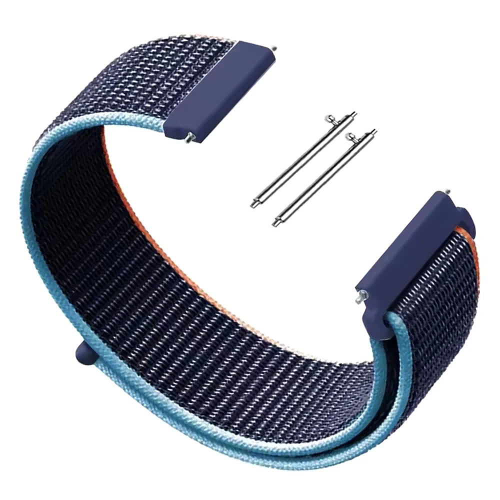 Breathable Nylon Loop Sports Watchband, 20mm/22mm